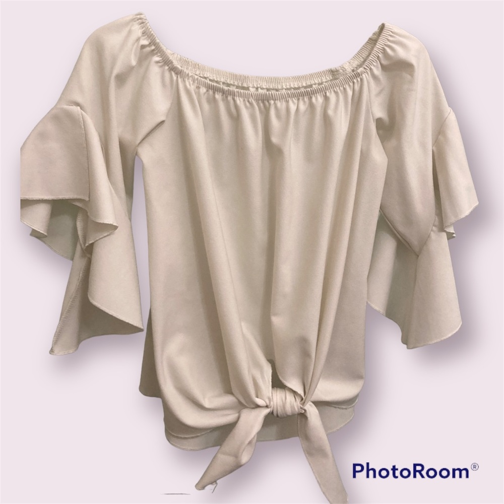 White off the shoulder top